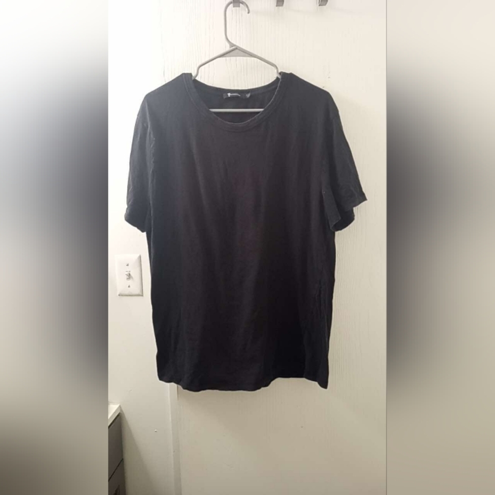 Alexander Wang Solid Black 100% Cotton Short Sleeve Tee